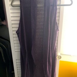 Lightweight Purple Long Sweater Vest